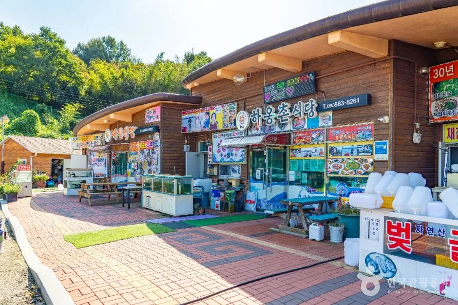 19번 국도의 섬진강 S자 곡선과 산 풍경